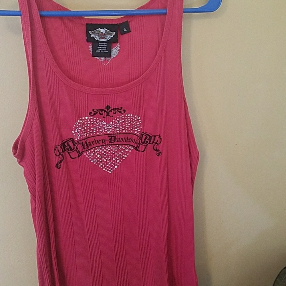 XL harley davidson  Rhinestone tanktop